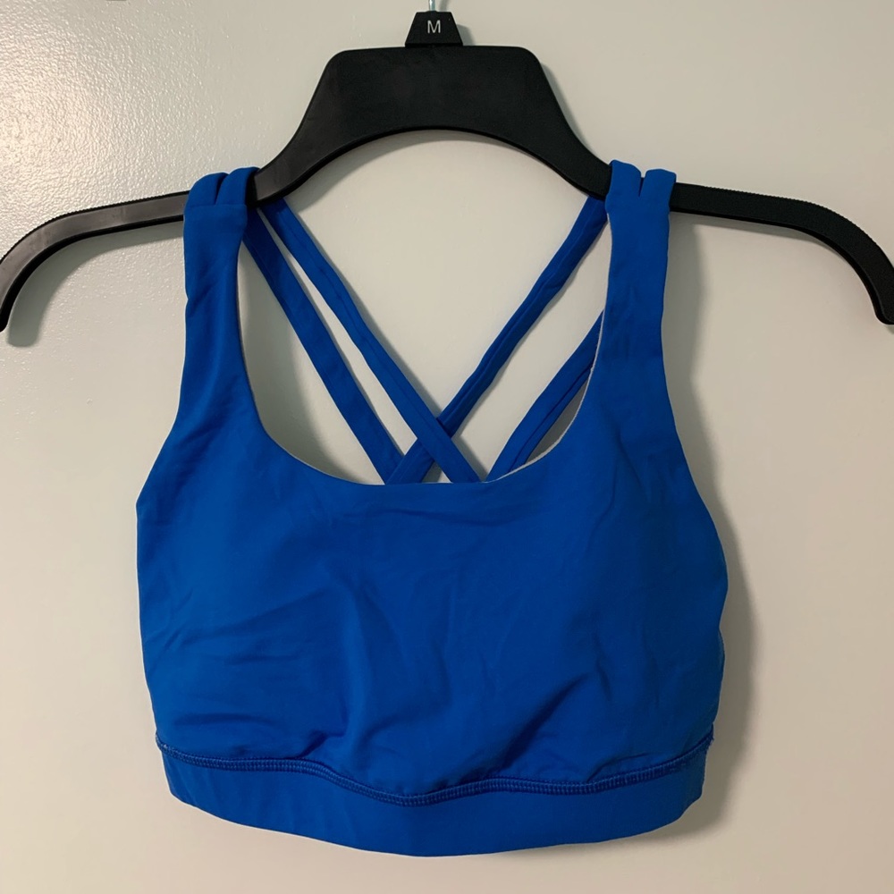 Blue Lululemon Energy Bra Medium Support
